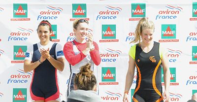 Championnats de France bateaux courts podium 1x