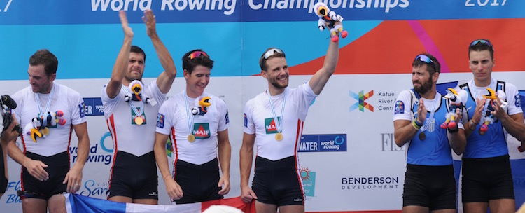 Podium LM4x Championnats du Monde 2017